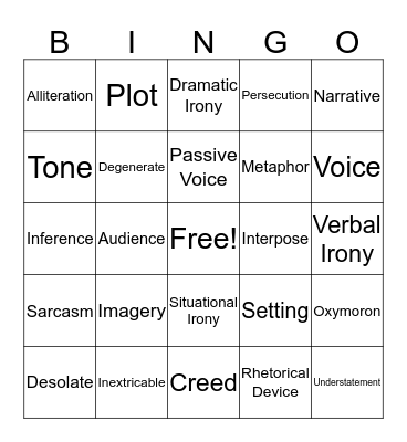 Unit 1 - Review  Bingo Card