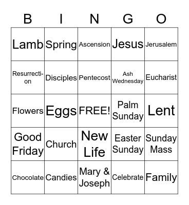 Easter Bingo! Bingo Card