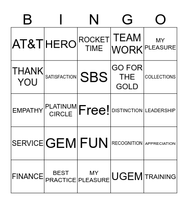 CUSTOMER SERVICE WEEK Bingo Card