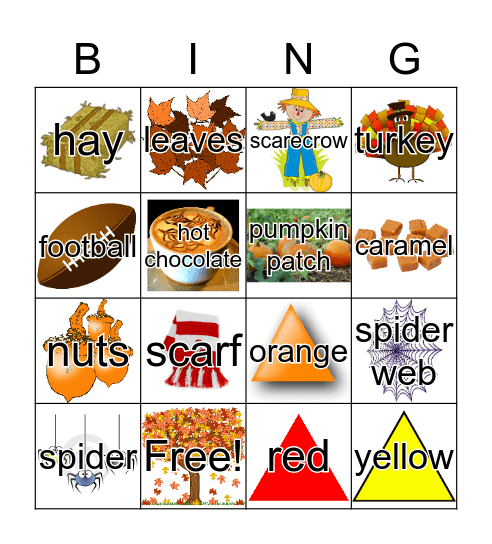 FALL Bingo Card