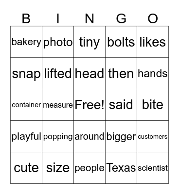 BINGO Card