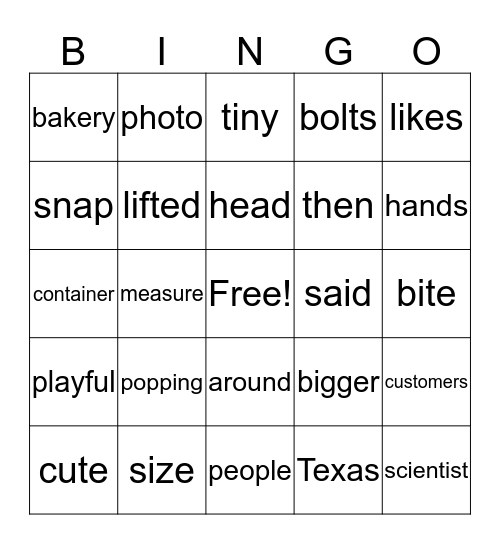 BINGO Card