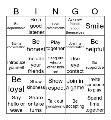 Pumpkin Pals Bingo Card