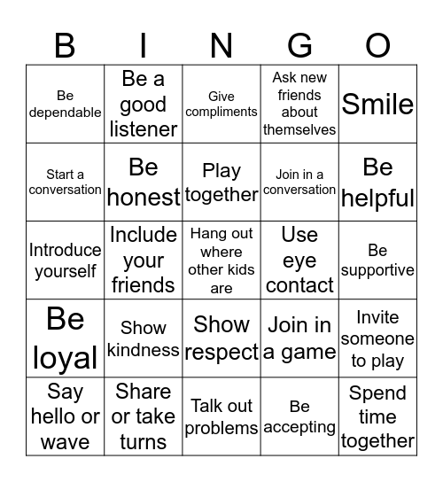 Pumpkin Pals Bingo Card