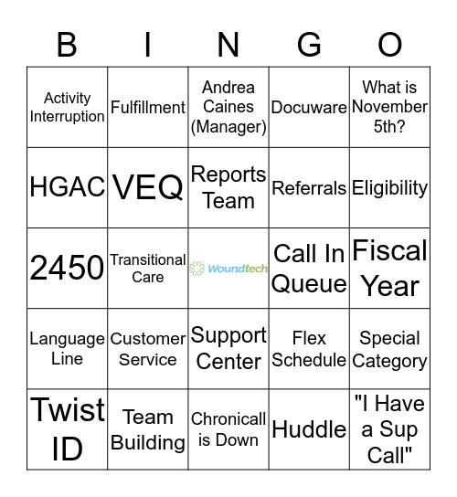 IT'S A BOSS DAY BINGO GAME Bingo Card