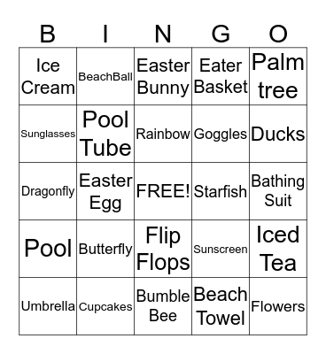 Spring Bingo Card