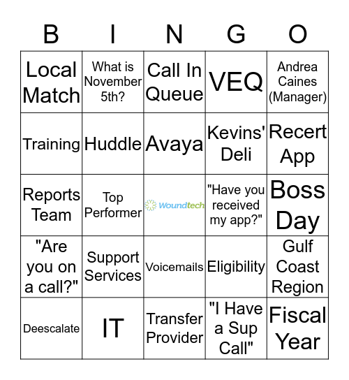 IT'S A BOSS DAY BINGO GAME Bingo Card