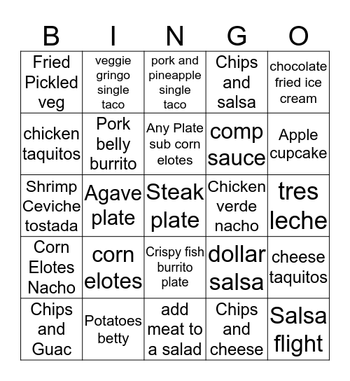 Betty's can you sell it bingo Card