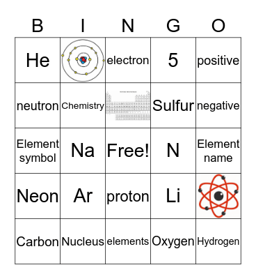 Chemistry: What is Matter? Bingo Card