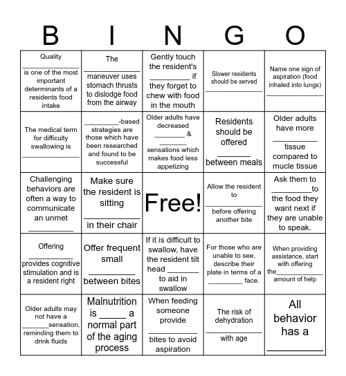 5 Essentials Bingo Card