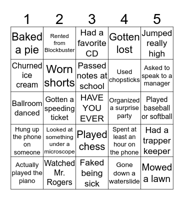 Yetter Trip 2019 Bingo Card