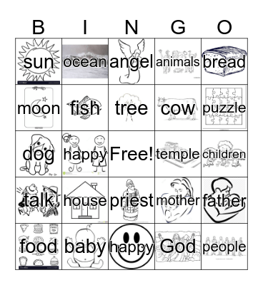 Greek ESL Bingo Card