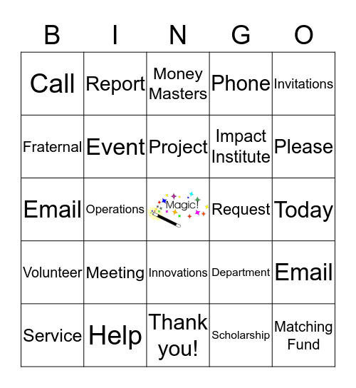 Bibbiddi-Bobbidi-Boo Bingo Card