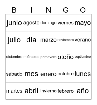 Lotería Bingo Card
