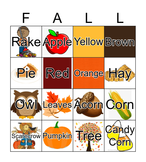 Fall Bingo  Bingo Card