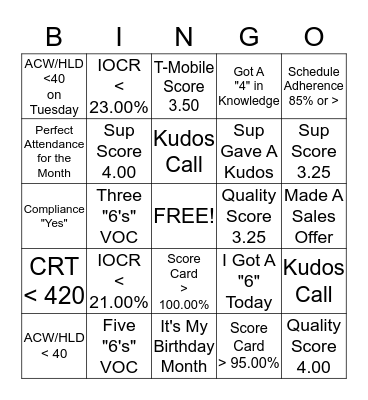 Taylor Maid Bingo Card