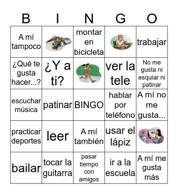 Realidades 1A Bingo Card