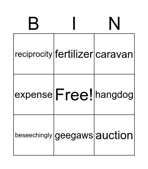 Among The Hidden Bingo Card