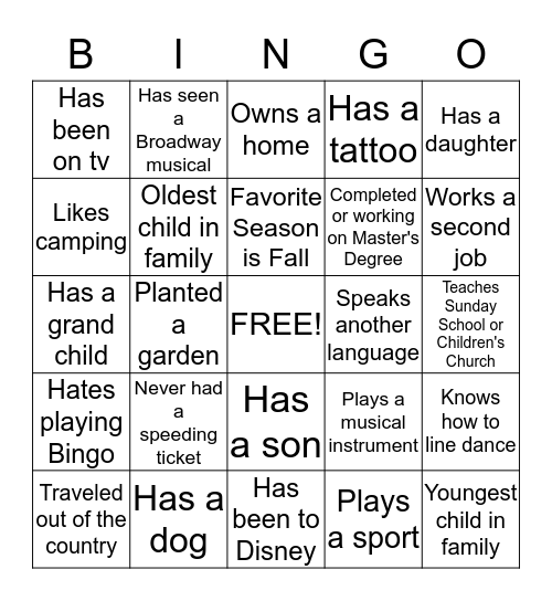 ACM Bingo Card