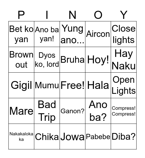 bingo caller script tagalog