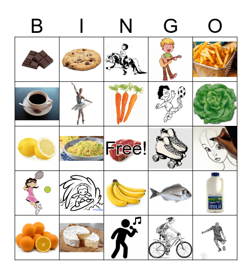 Vocabulary Bingo Card