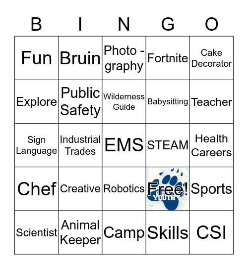 Bruin Youth  Bingo Card