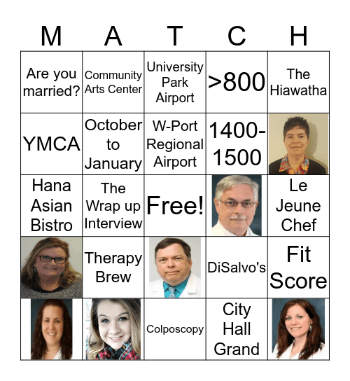 FM MATCH BINGO Card
