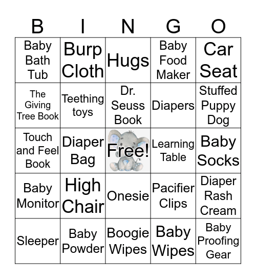 Baby Capetillo Bingo Card