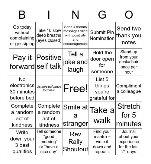 REWIRE BINGO  Bingo Card