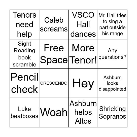 Dongo Dingo, It's Time For Bingo Card