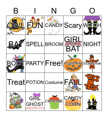 Halloween Bingo Card