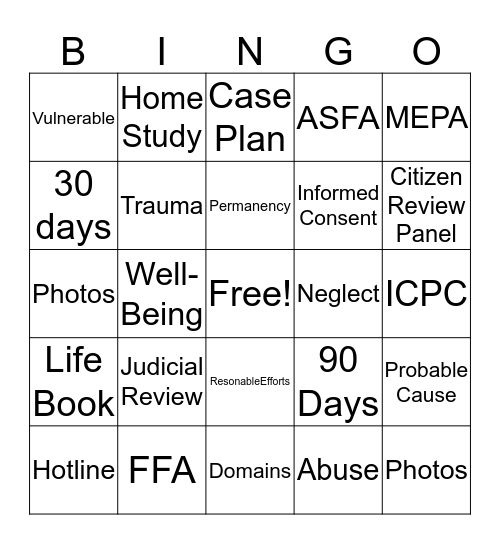 I Really Did Pay Attention! Bingo Card