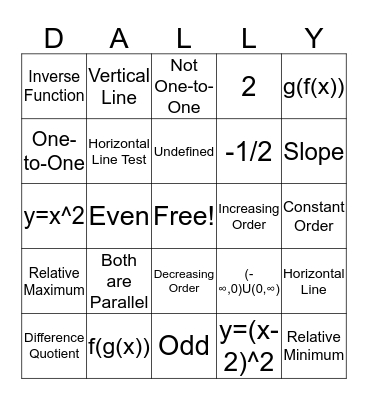 Chapter 1 Bingo Card