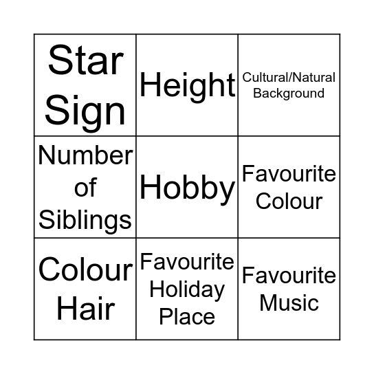 Bingo Card