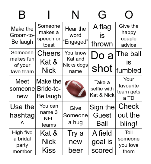 #katgotnicked 08/29/20 Bingo Card