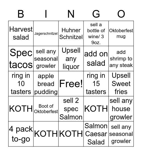 Spooktober Bingo Card