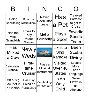 Meet Your Fellow Cruiser Bingo Card