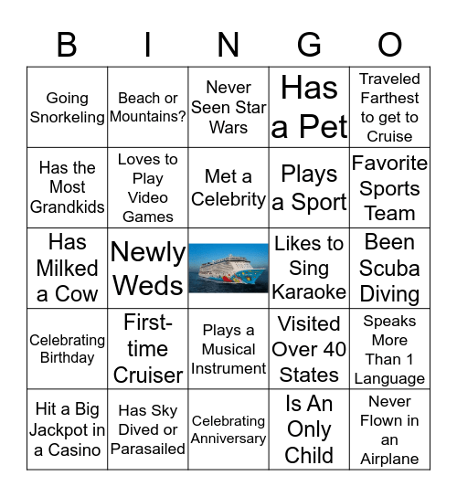 Meet Your Fellow Cruiser Bingo Card