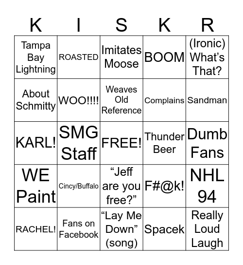 Entertaining the Notion of Narcissism Bingo Card