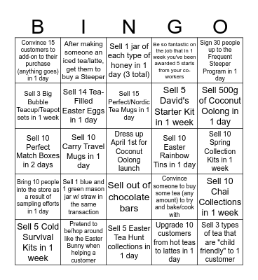APRIL & EASTER BINGO Card