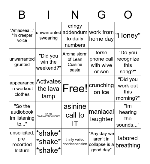 Bengo Bingo Card