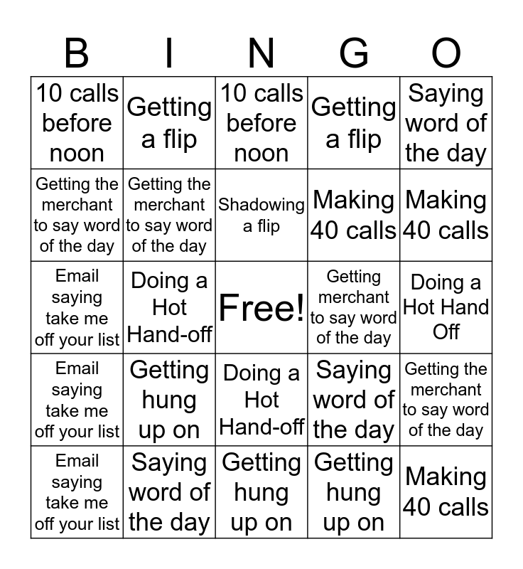 Friday Bingo Blitz Bingo Card