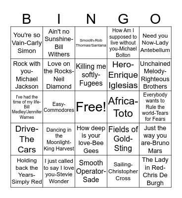 BB78 Smoothies! Bingo Card