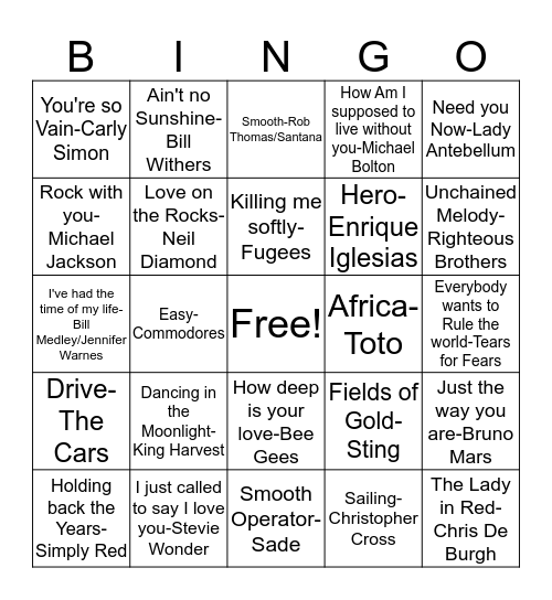 BB78 Smoothies! Bingo Card