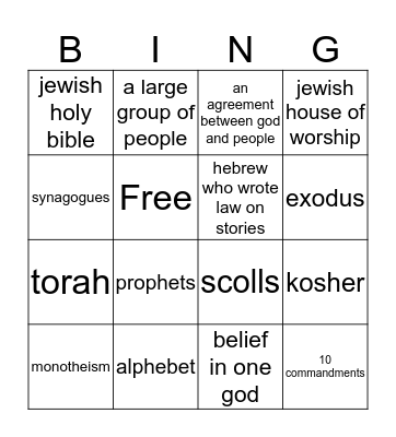 jewdism Bingo Card