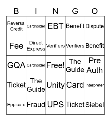 Customer Service Appreciation Bingo Card