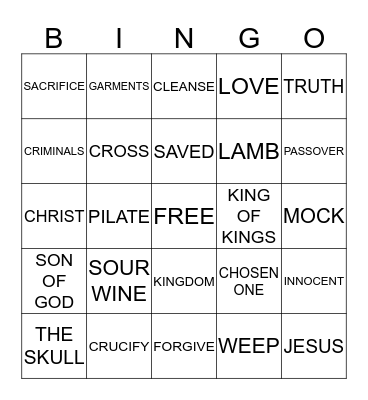 CALVARY BINGO Card