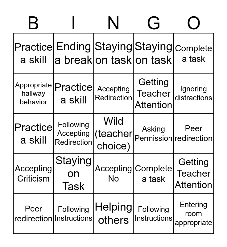 Level up BINGO Card
