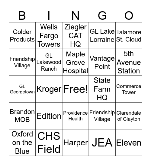 Ryan A+E Bingo Card