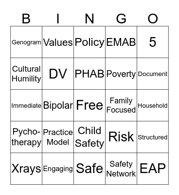 CORE Week 1 Bingo Card